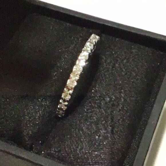Gorgeous New 1 Ct. Pave Sim Diamond Eternity Band Ring Sz 9 - Picture 2 of 4
